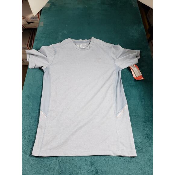 New Balance Shirt Size Small Mens Gray Polyester Short Sleeve Dry Running NWT - Picture 1 of 10
